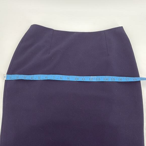 Vintage Charles Gray London Women’s Navy Knee Length Pencil Skirt Size 6 Poly - Picture 8 of 11